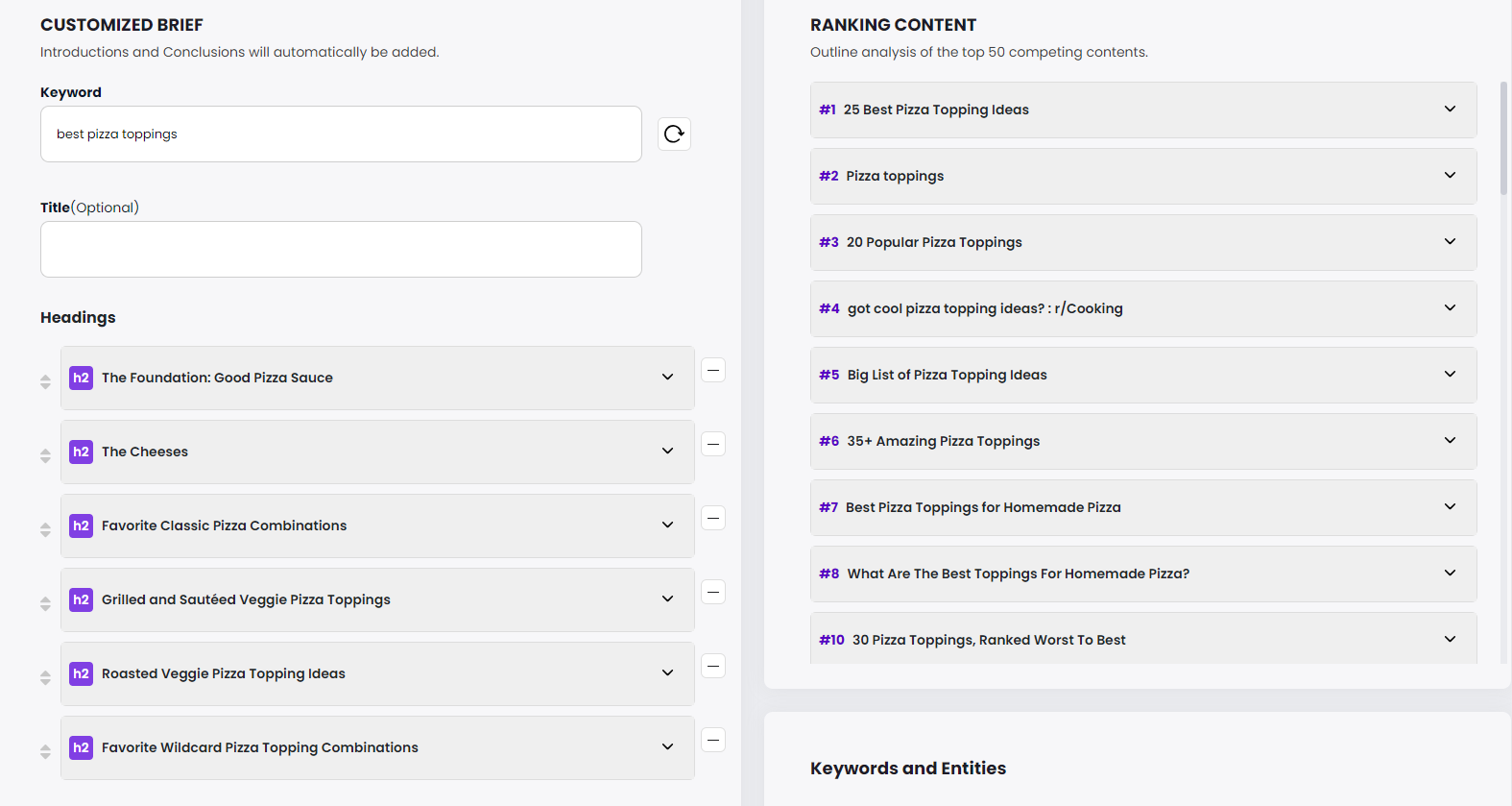 SEO Content Brief Template